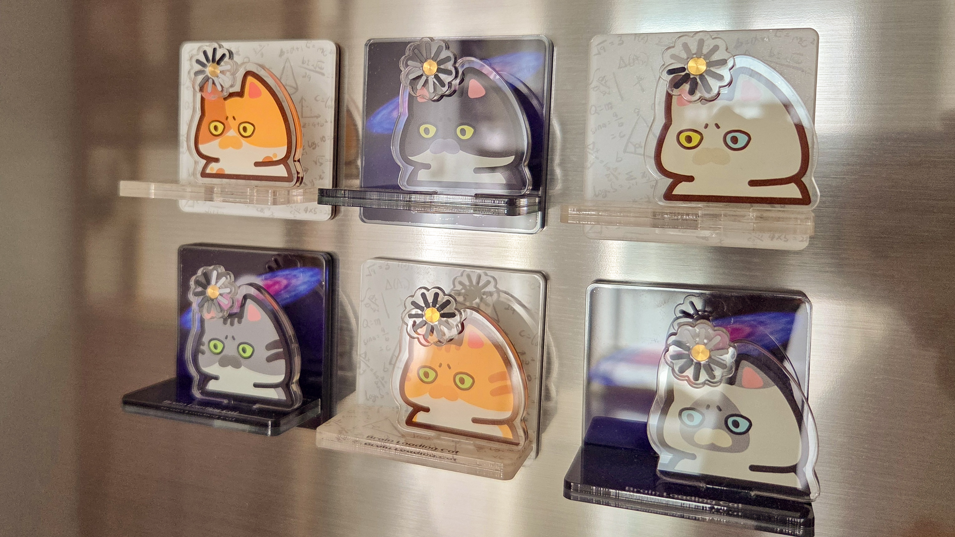 Interactive magnet standee with mood bubble